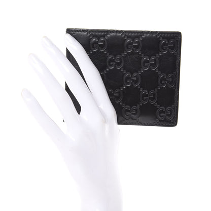 Gucci Guccissima Bi-Fold Wallet Black 2 of 9