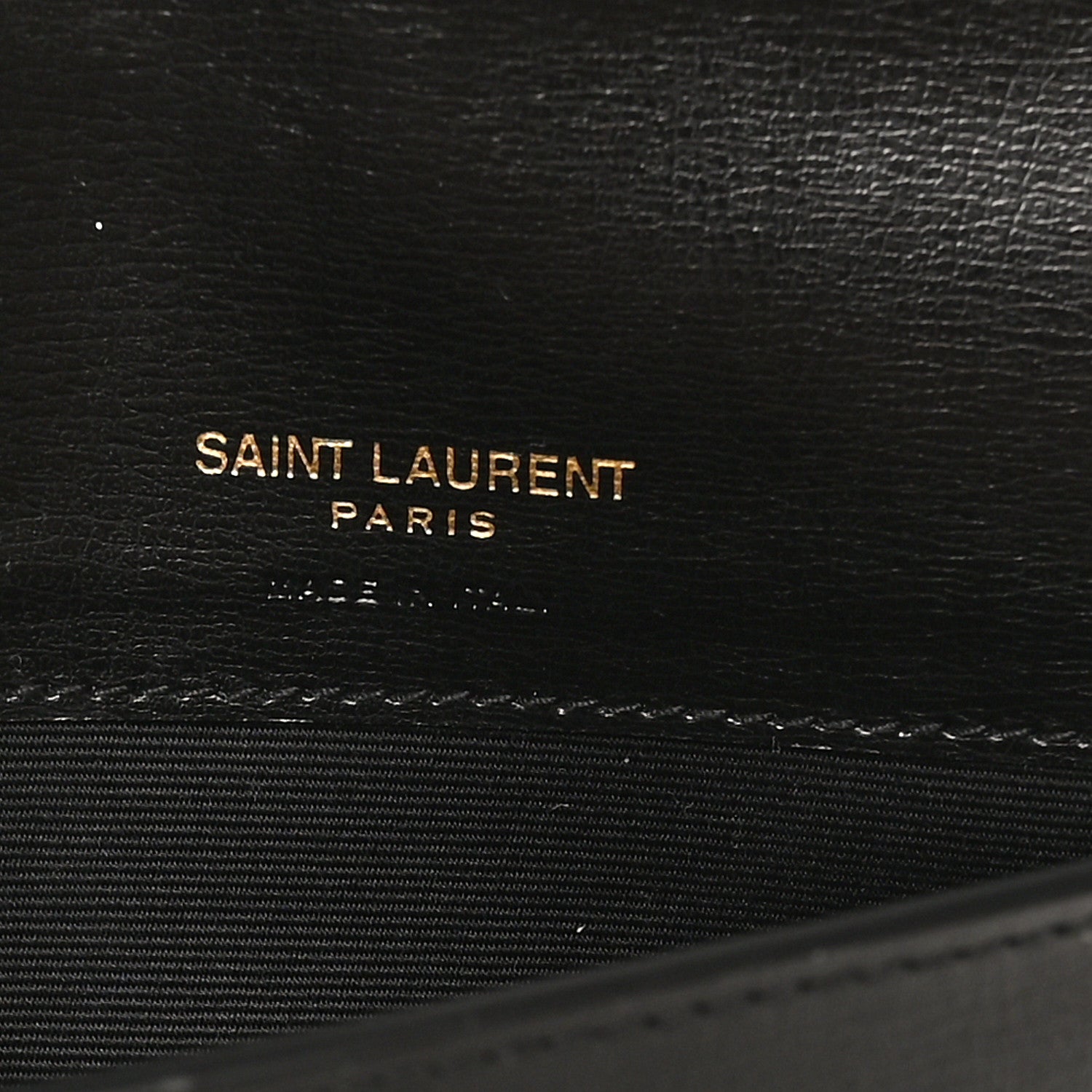 Saint Laurent Grained Calfskin Monogram Phone Holder Crossbody Black 6 of 9