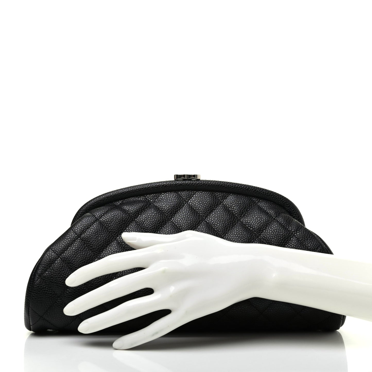 Caviar Quilted Timeless Clutch Black