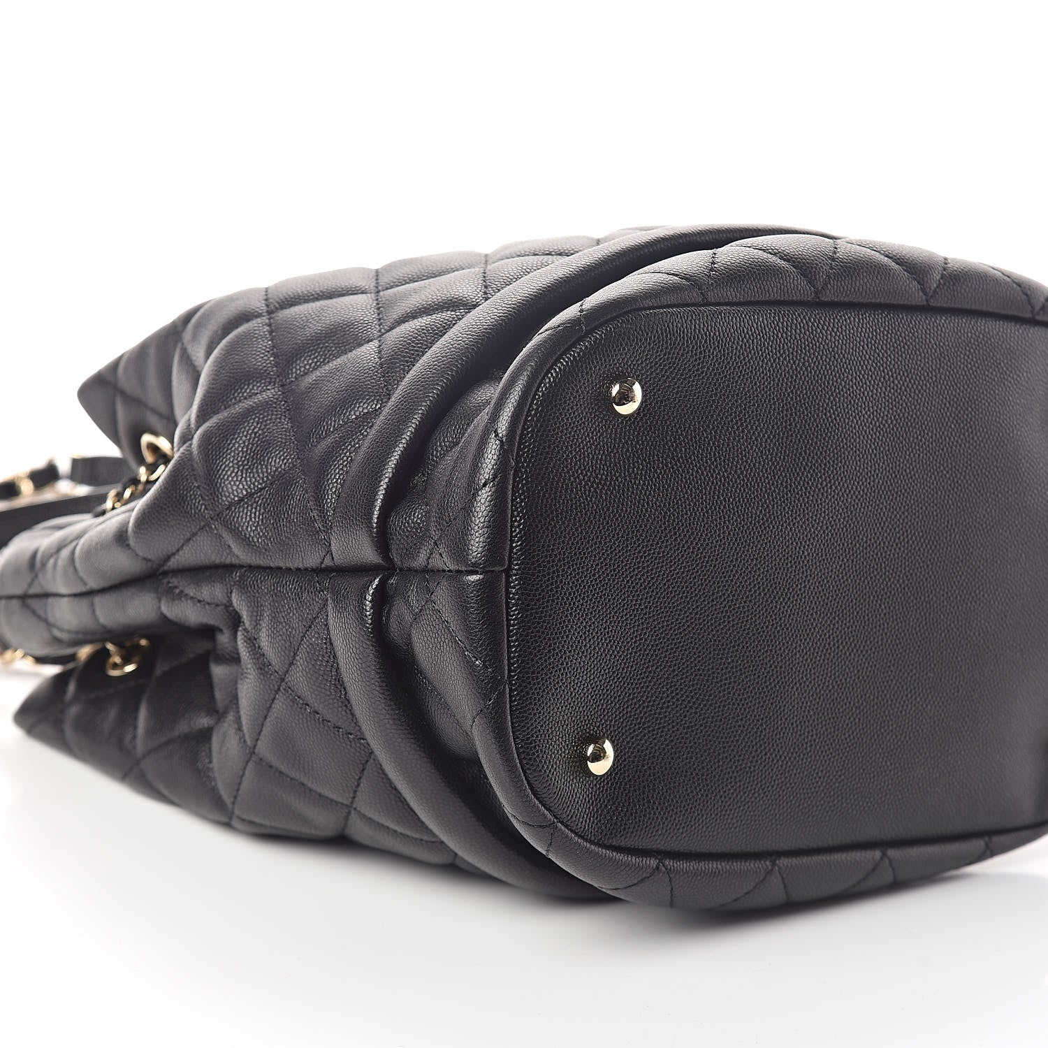 Chanel Caviar Quilted Large Rolled Up Bucket Drawstring Bag Black 9 of 10