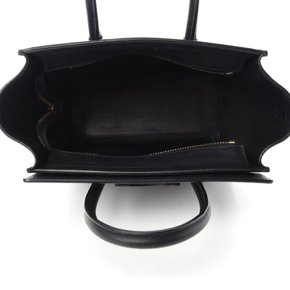 Celine Smooth Calfskin Nano Luggage Black 5 of 10