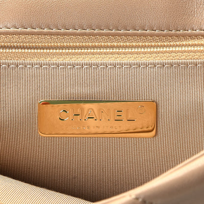 Chanel Lambskin Quilted Medium Chanel 19 Flap Dark Beige 6 of 6