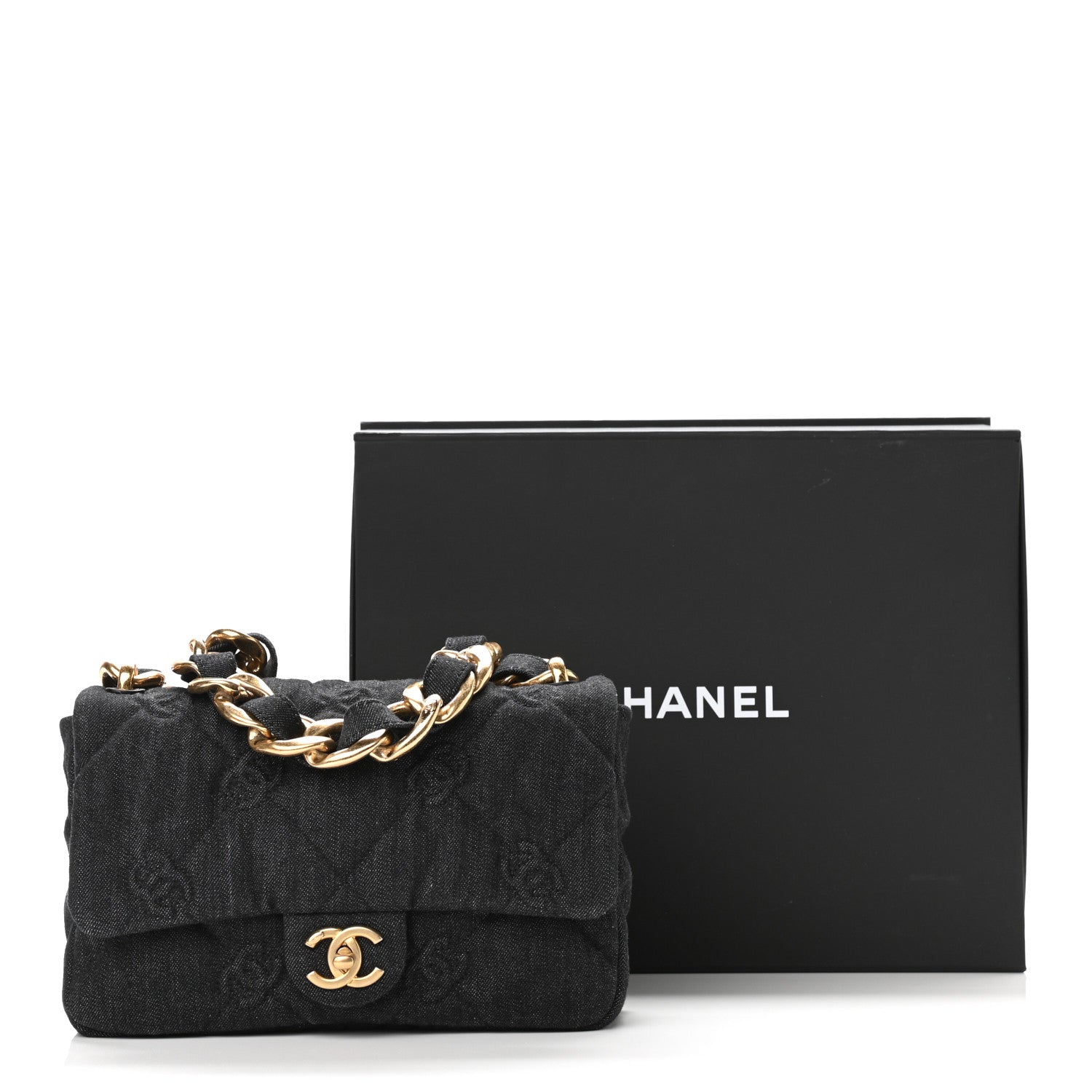 Chanel Denim Quilted Medium Funky Town Flap Black 11 of 11