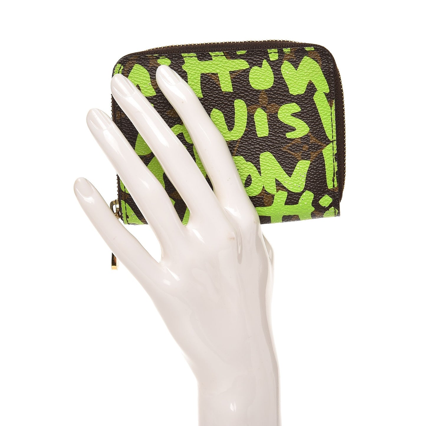 Monogram Graffiti Zippy Coin Purse Wallet Green