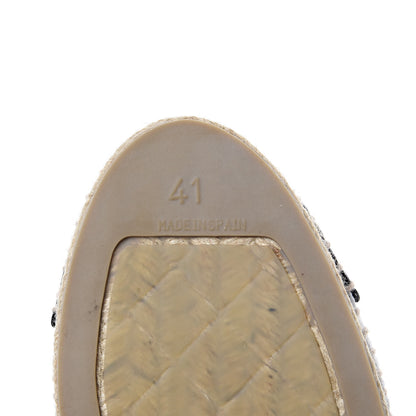 Chanel Mesh Lambskin Espadrilles 41 White Black 7 of 11