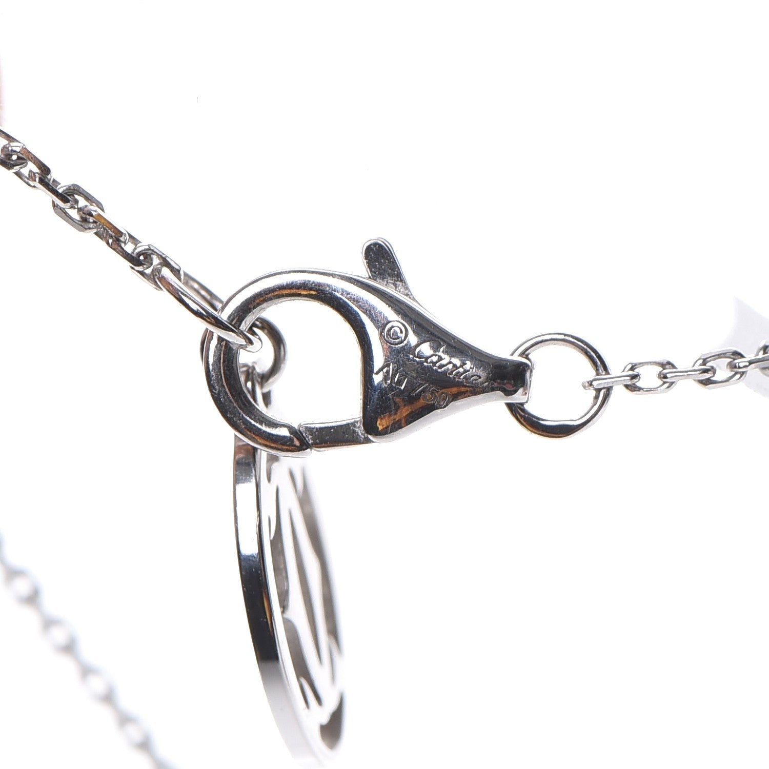 Cartier 18K White Gold Diamond Symbols Cross Pendant Necklace 7 of 9