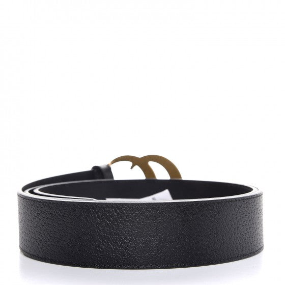 Textured Calfskin Double G 40mm Belt 115 46 Black