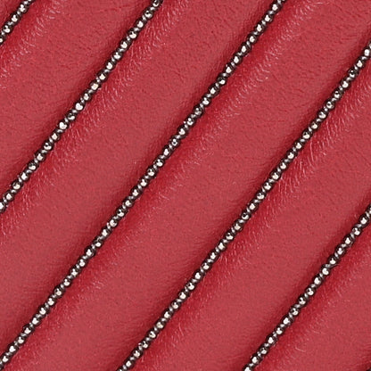 Chanel Lambskin Chevron Chain Stitched Medium Boy Flap Dark Red 8 of 10