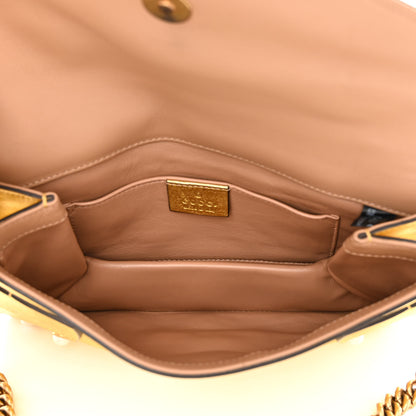 Gucci Metallic Nappa Pearl Studded Mini Queen Margaret Broadway Shoulder Bag Gold 5 of 16