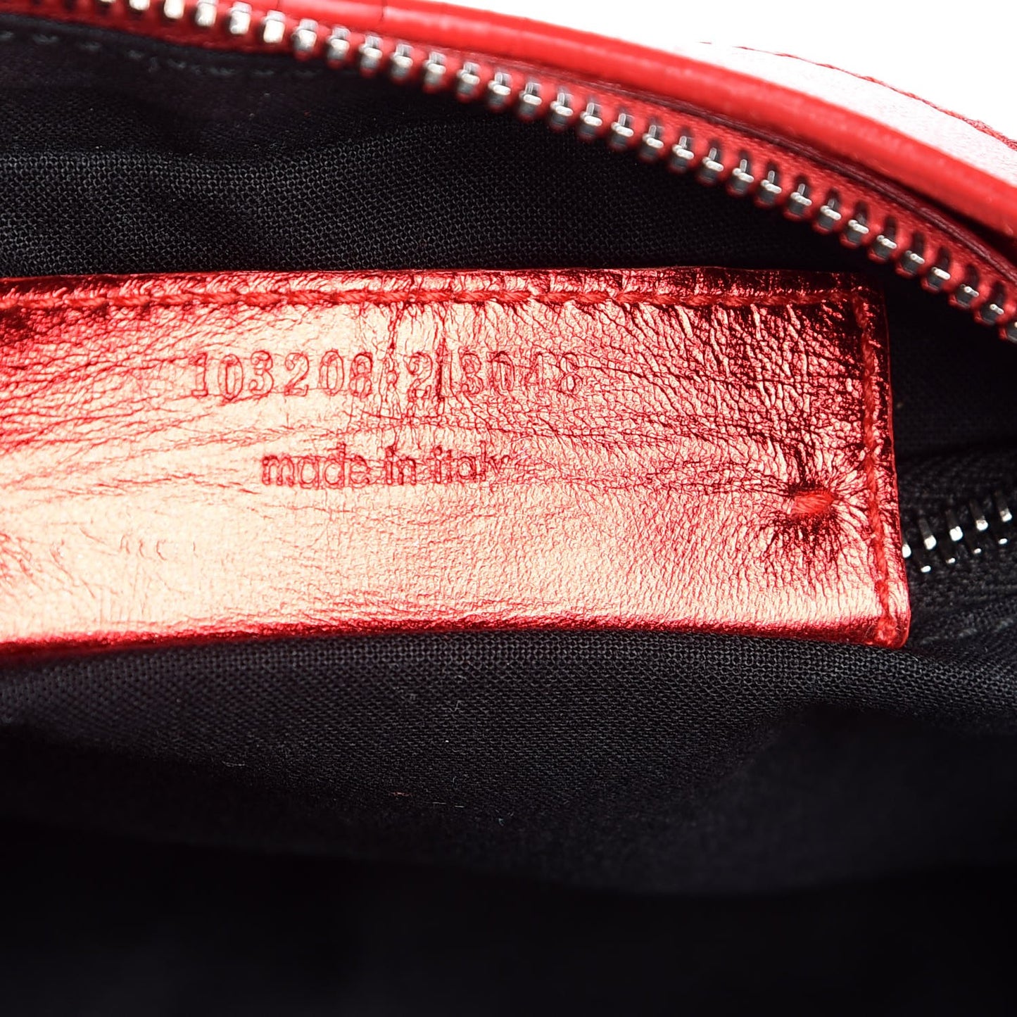 Metallic Chevre Classic Hardware Mini Classique  First Red