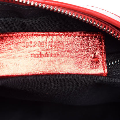 Balenciaga Metallic Chevre Classic Hardware Mini Classique  First Red 7 of 8