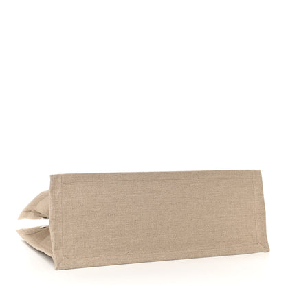 Saint Laurent Linen Calfskin Rive Gauche Tote Optic White 4 of 11