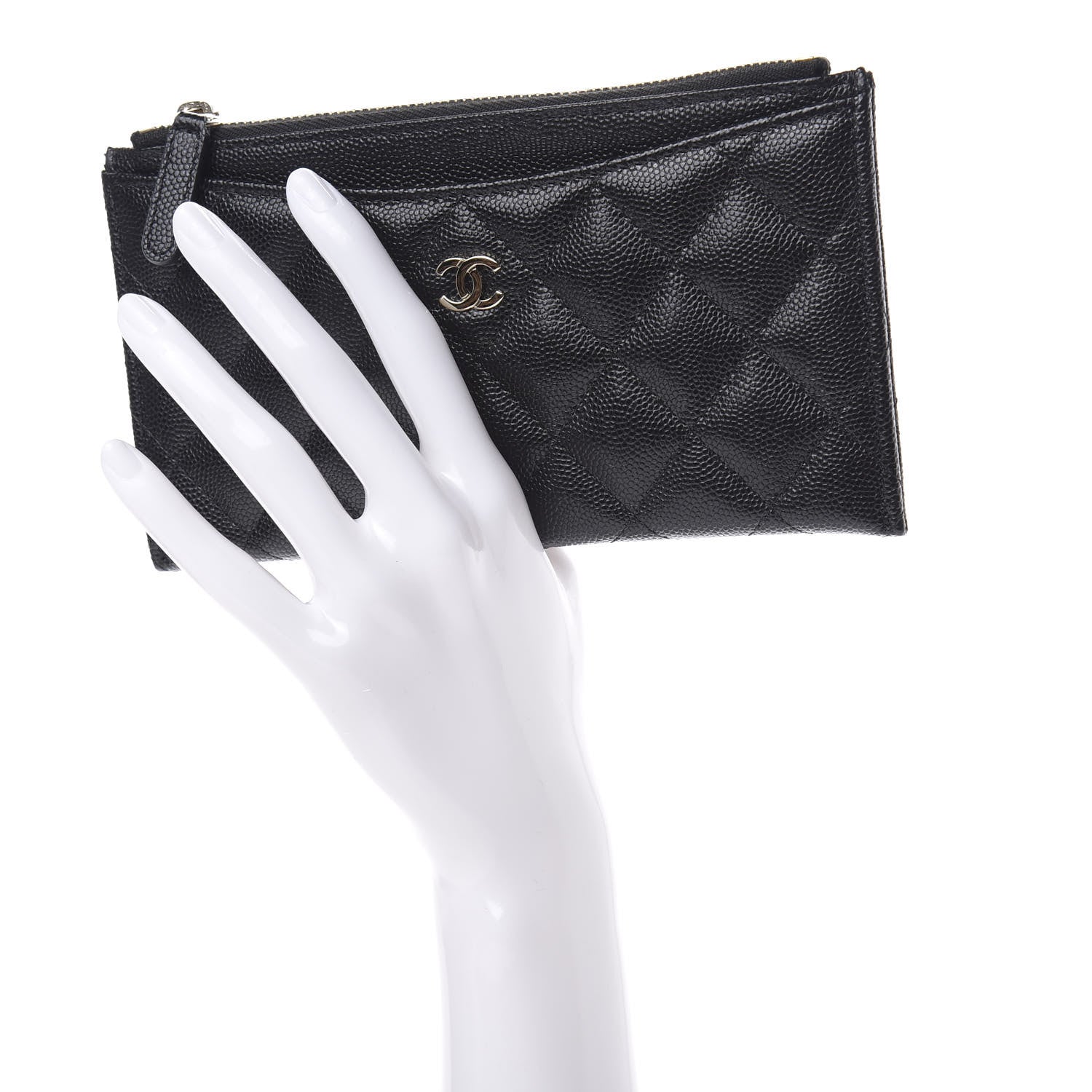 Chanel Caviar Quilted Classic Zip Pouch Black 2 of 9