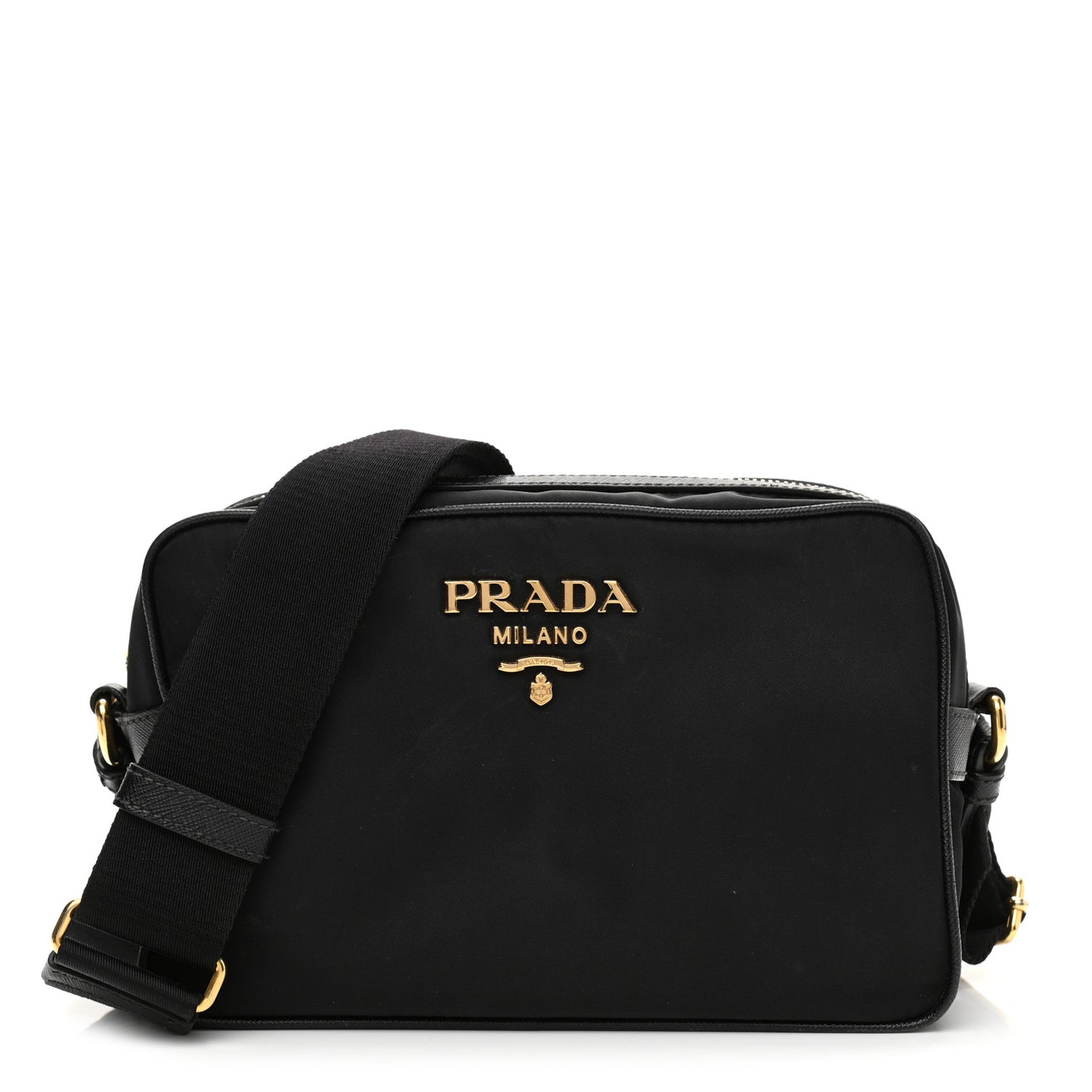 Tessuto Nylon Soft Calf Camera Bag Black