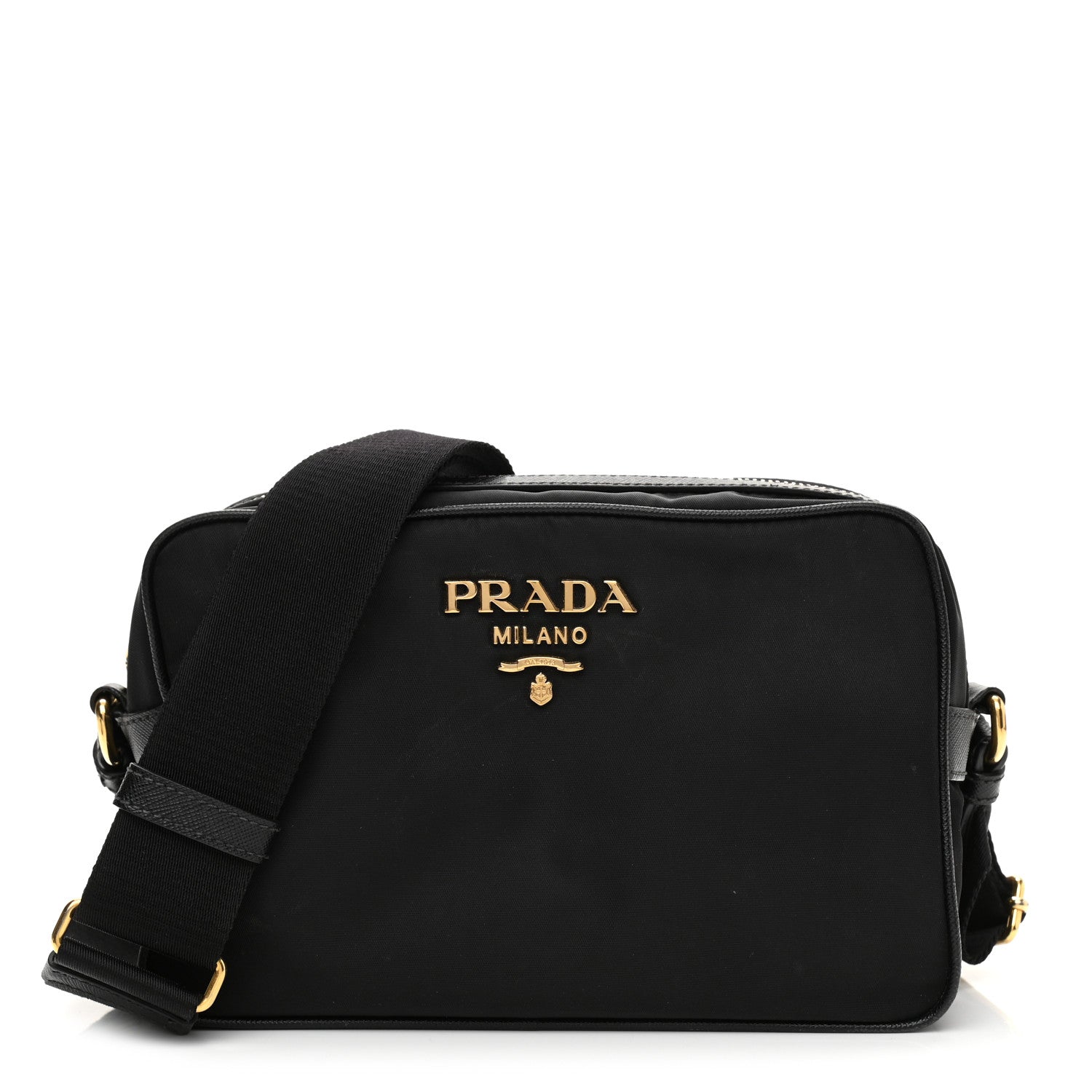 Prada Tessuto Nylon Soft Calf Camera Bag Black 1 of 11