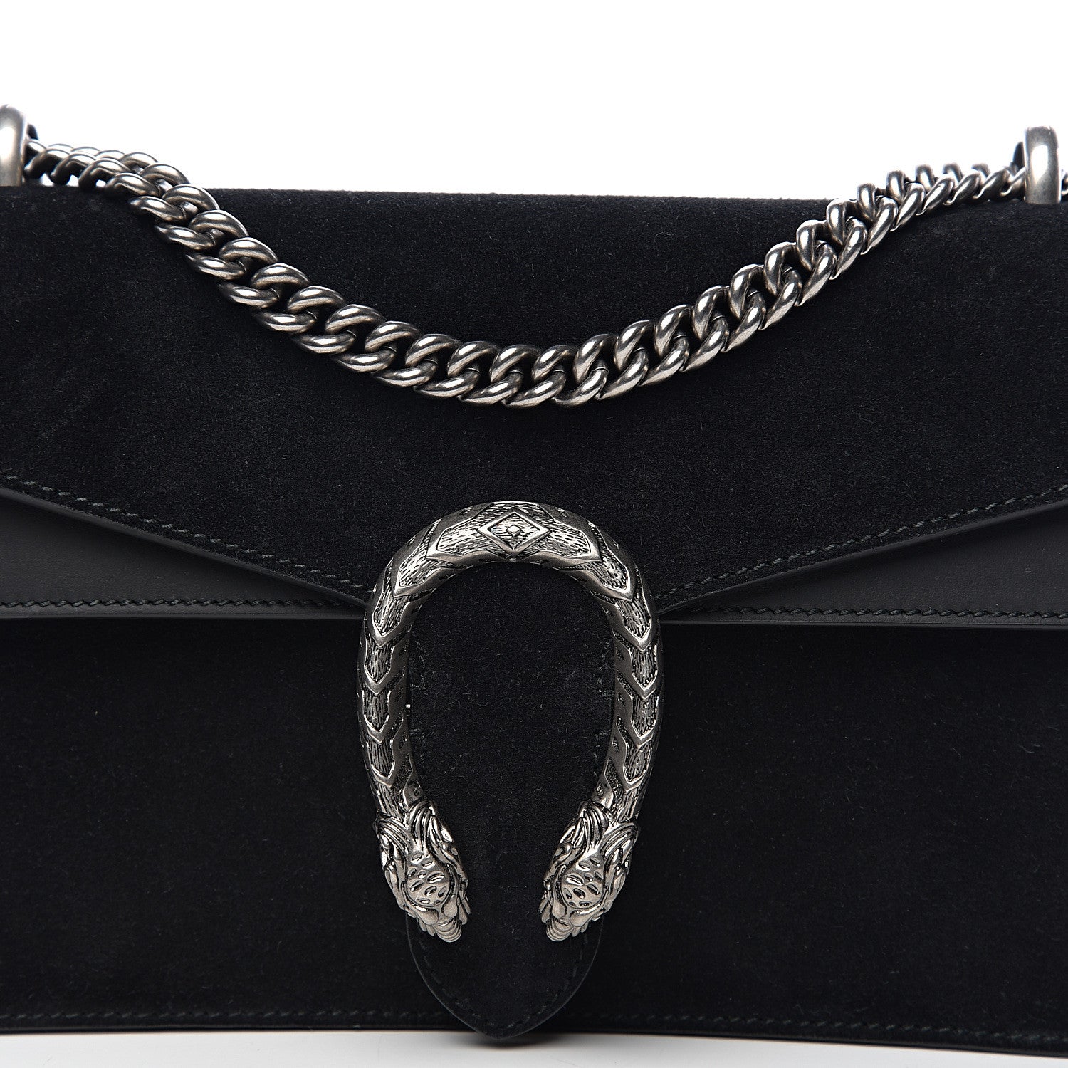 Gucci Suede Small Dionysus Shoulder Bag Black 9 of 9