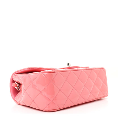 Chanel Patent Calfskin Quilted Mini Rectangular Flap Pink 4 of 11