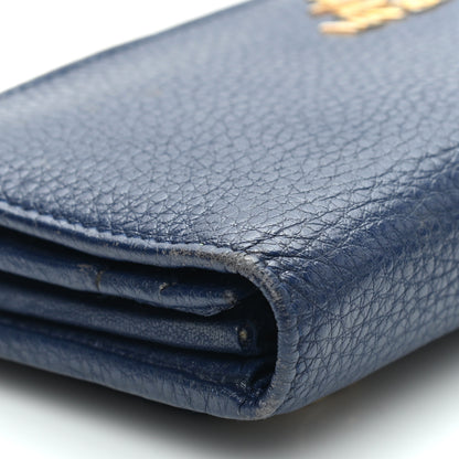 Prada Vitello Phenix Continental Flap Wallet Baltico 12 of 15