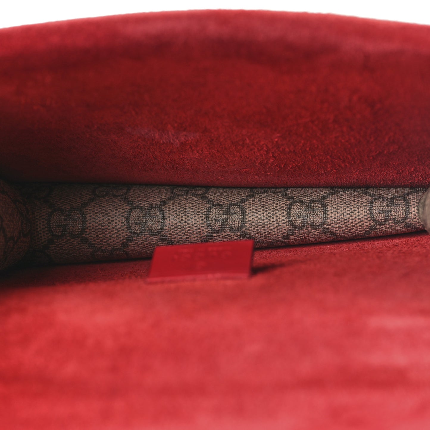 GG Supreme Monogram Mini Dionysus Shoulder Bag Hibiscus Red