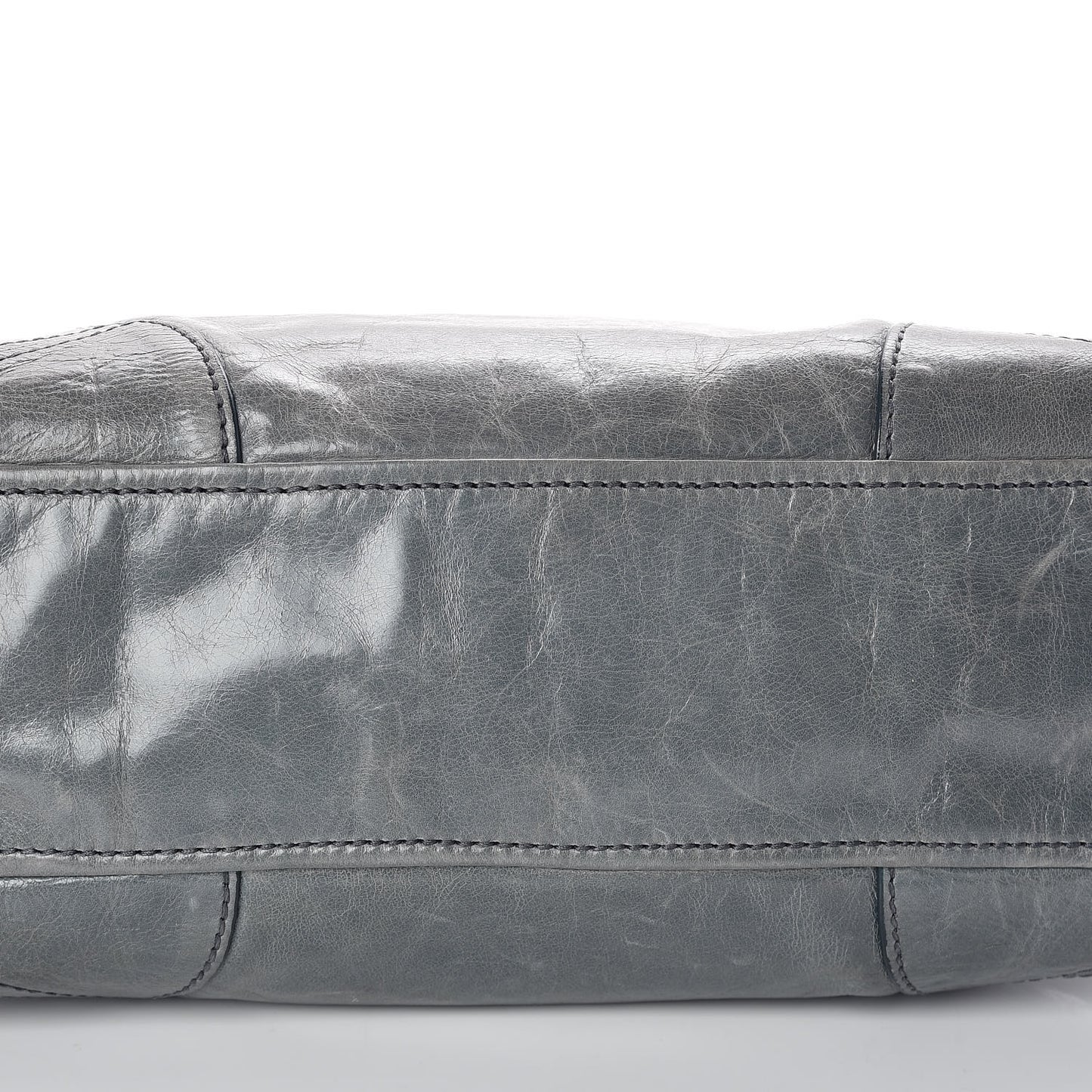 Vitello Shine Shopping Satchel Avio
