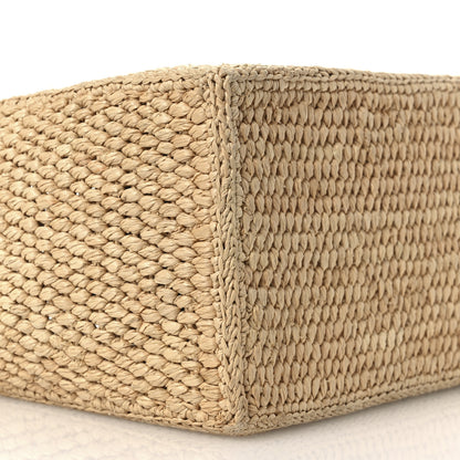 Celine Raffia Calfskin Triomphe Small Cabas Thais Tan 10 of 11