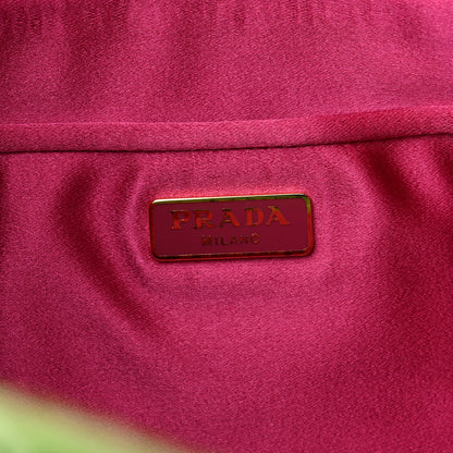 Prada Sequin Ombre Clutch Green Pink 6 of 9