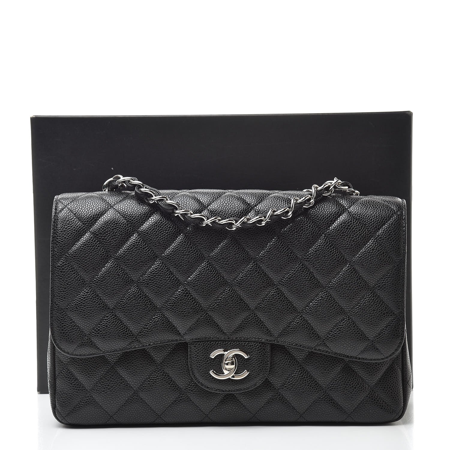 Chanel Caviar Quilted Jumbo Single Flap Black 11 of 11