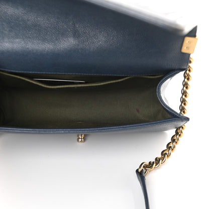 Chanel Caviar Quilted Medium Boy Flap Blue 5 of 9
