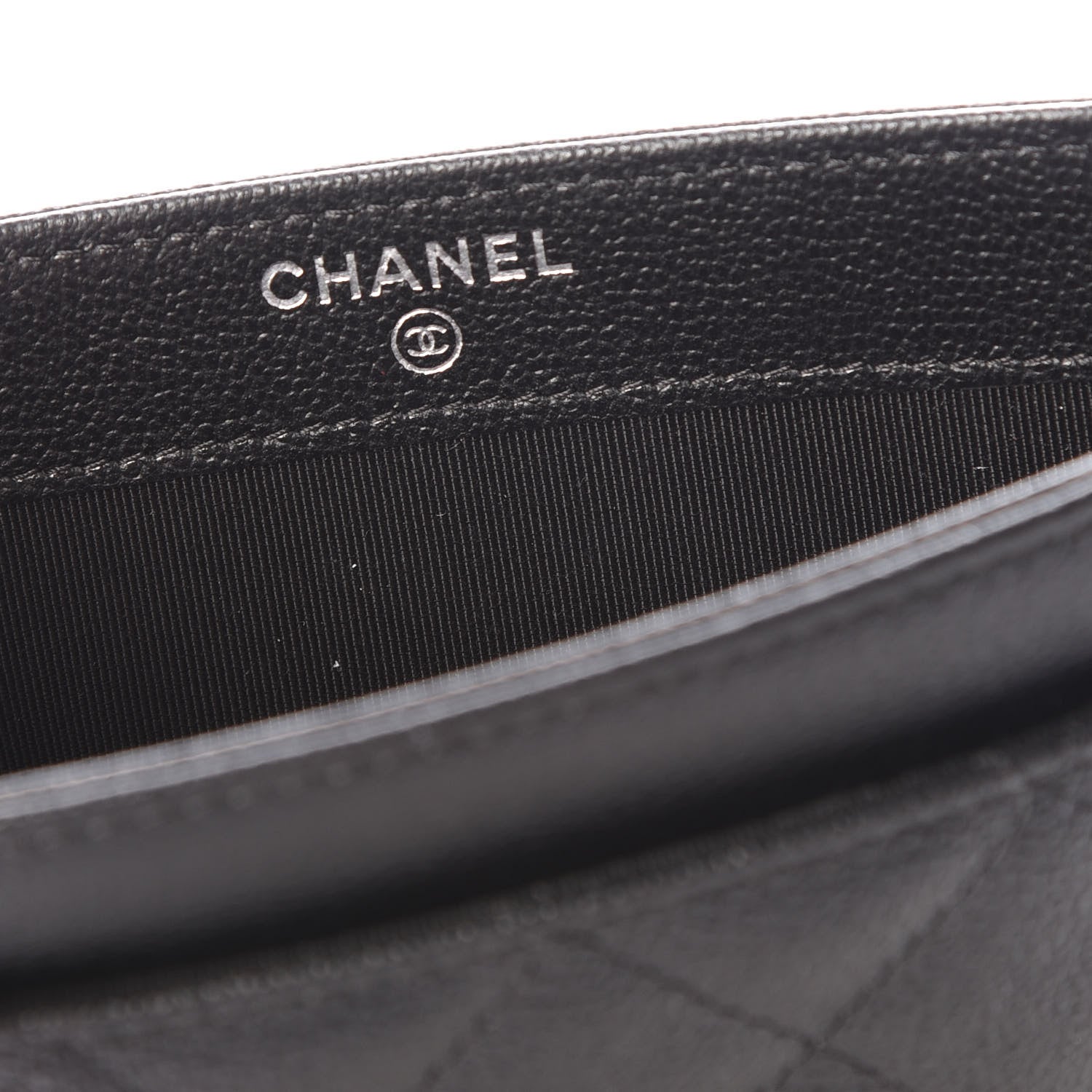 Chanel Caviar Quilted CC Box Strap Pouch Black 7 of 11