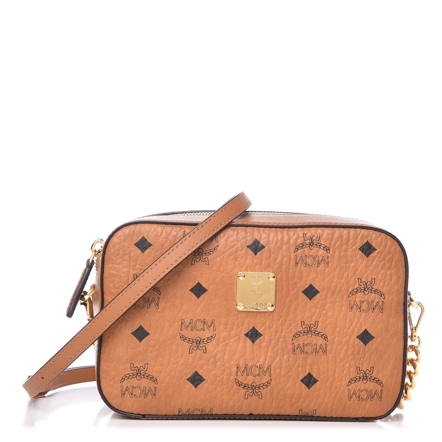 Visetos Camera Crossbody Bag Cognac