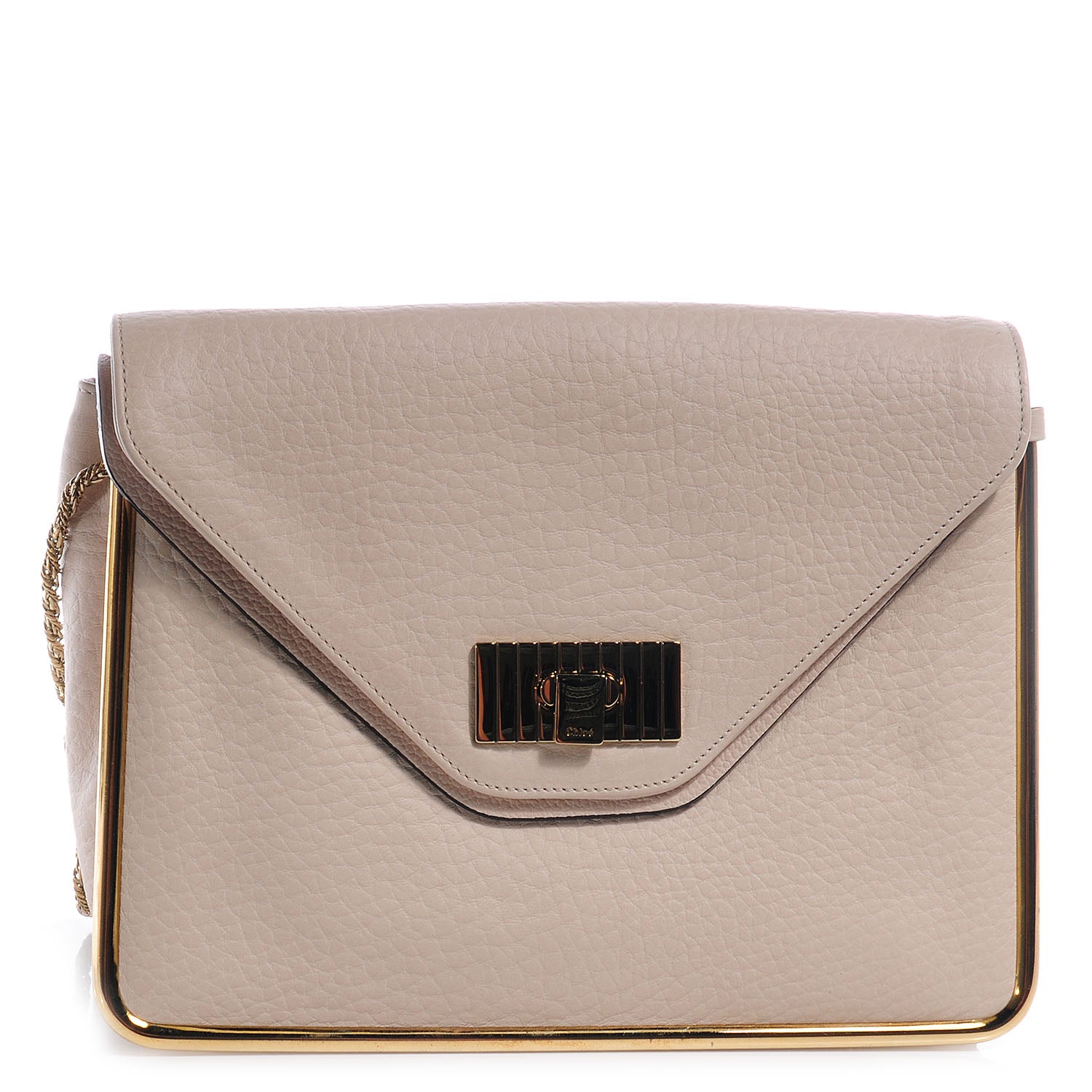Chloe Grained Calfskin Sally Flap Bag Beige 1 of 10