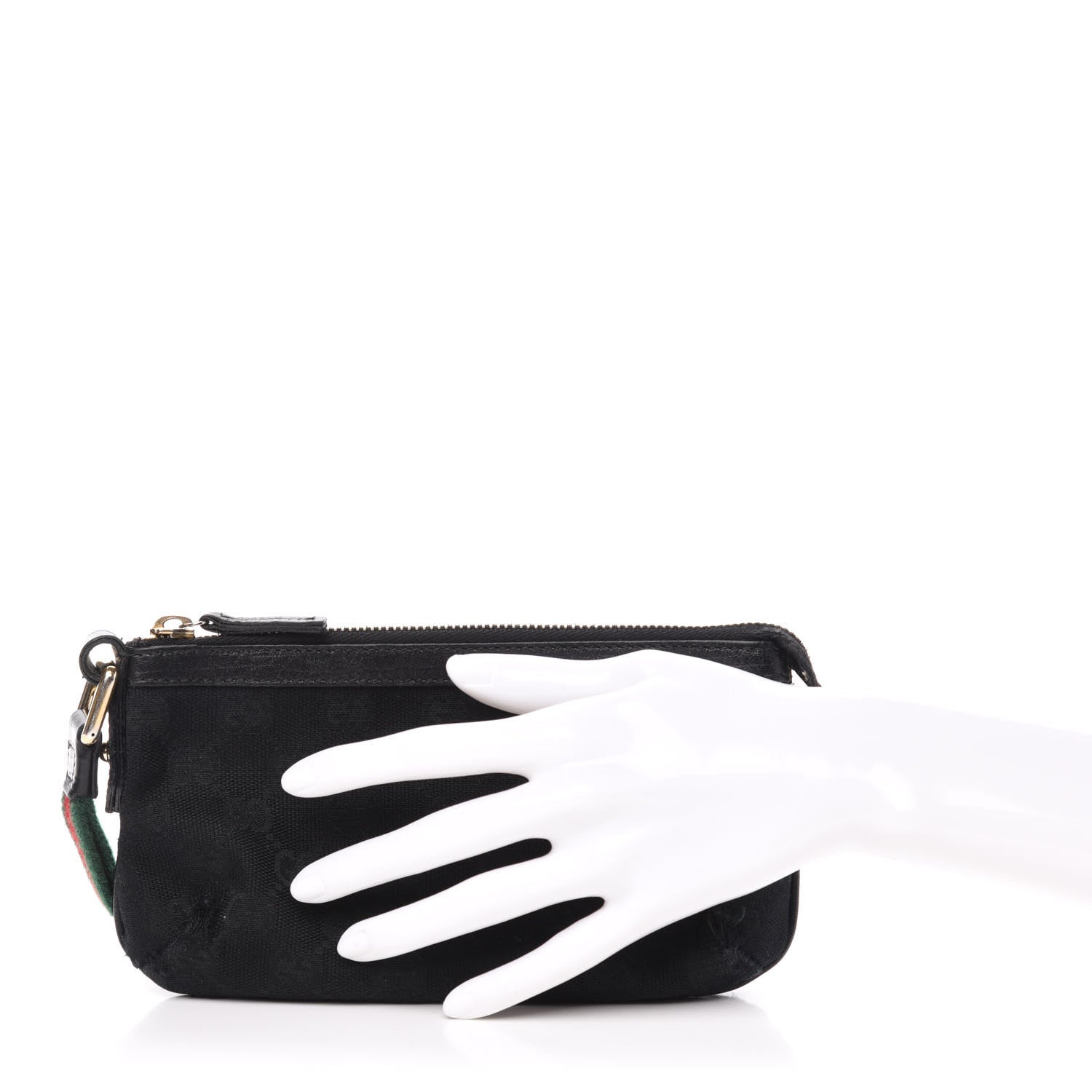 Gucci Monogram Jolicoeur Wristlet Black 2 of 14