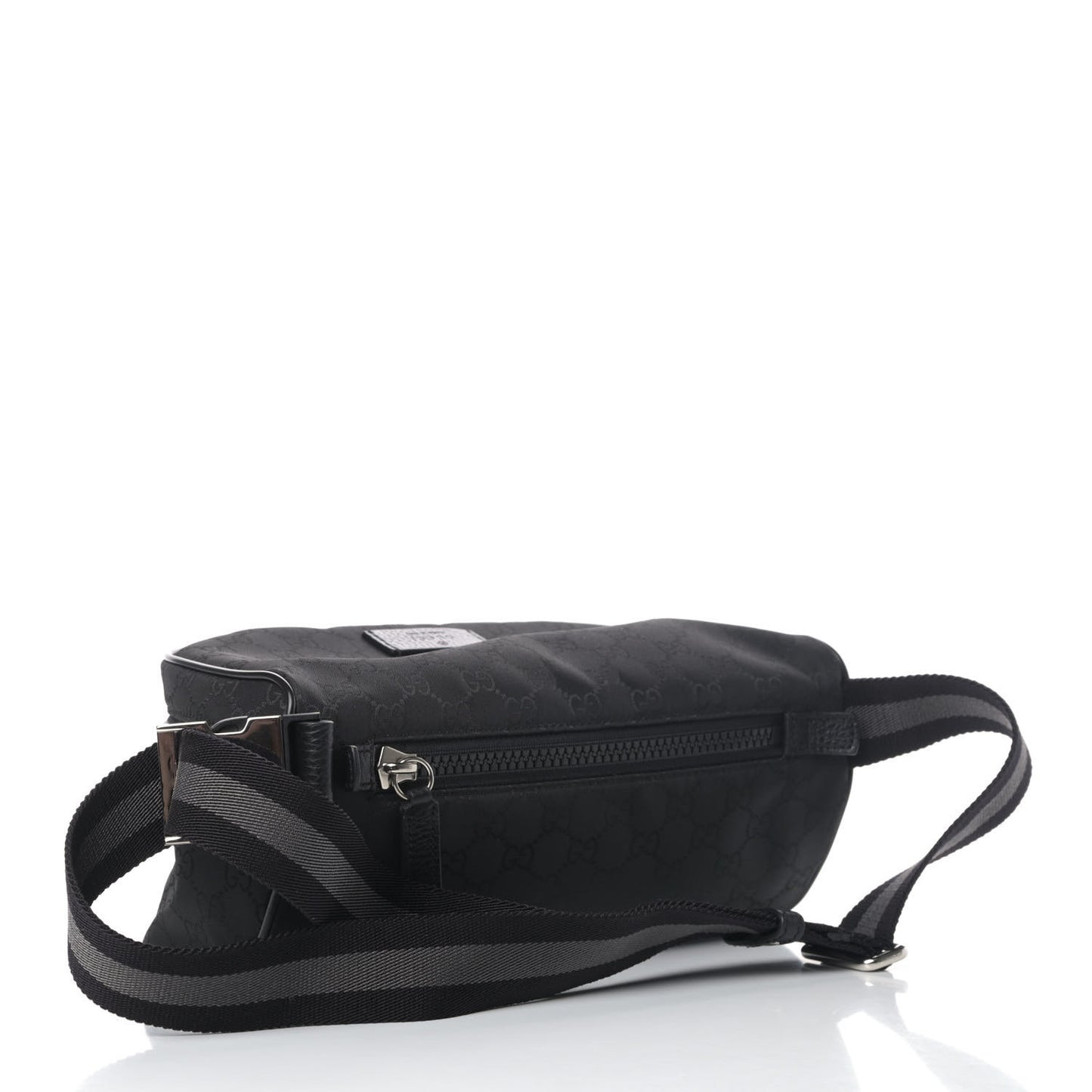 Nylon Monogram Fanny Pack Belt Bag Black
