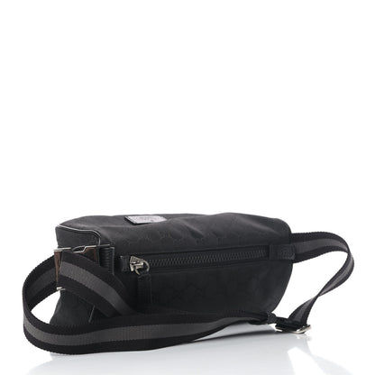 Gucci Nylon Monogram Fanny Pack Belt Bag Black 2 of 4