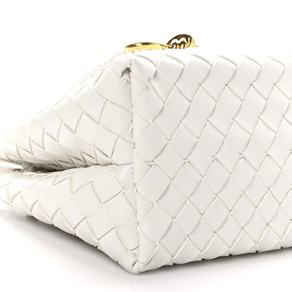 Bottega Veneta Nappa Intrecciato Small East West Andiamo Shoulder Bag White 9 of 10