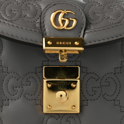 Gucci Calfskin GG Matelasse Mini Top Handle Shoulder Bag Grey 11 of 13