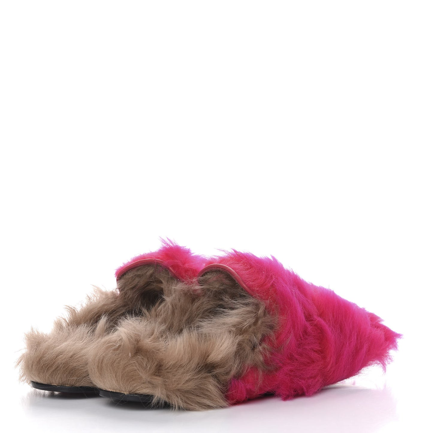 Merino Wool Womens Princetown Slippers 37 Raspberry Lipstick Natural