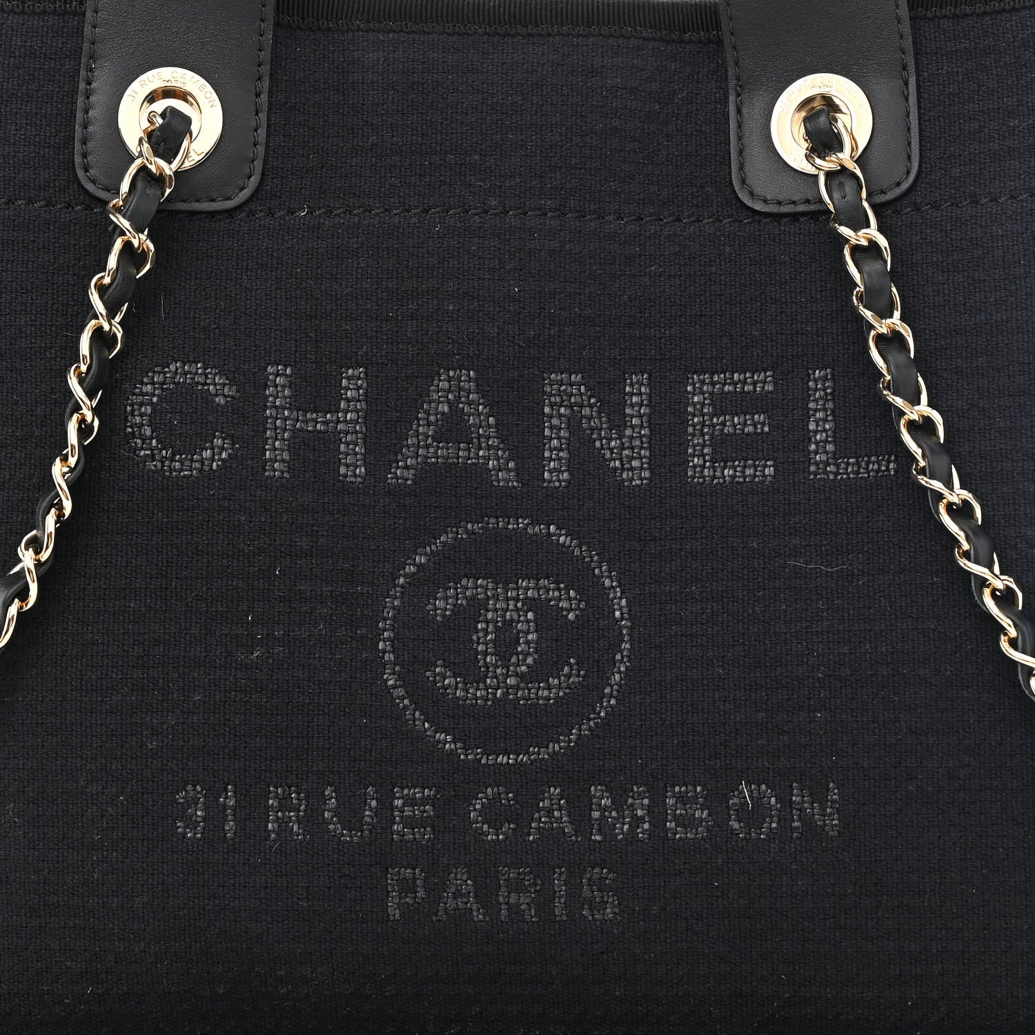 Chanel Mixed Fibers Small Deauville Tote Black 10 of 12