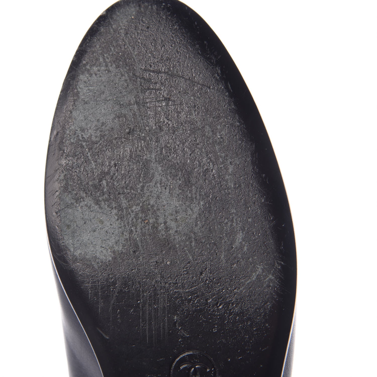 Chanel Lambskin CC Cap Toe Ballerina Flats 36 Navy 12 of 14