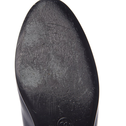 Chanel Lambskin CC Cap Toe Ballerina Flats 36 Navy 12 of 14