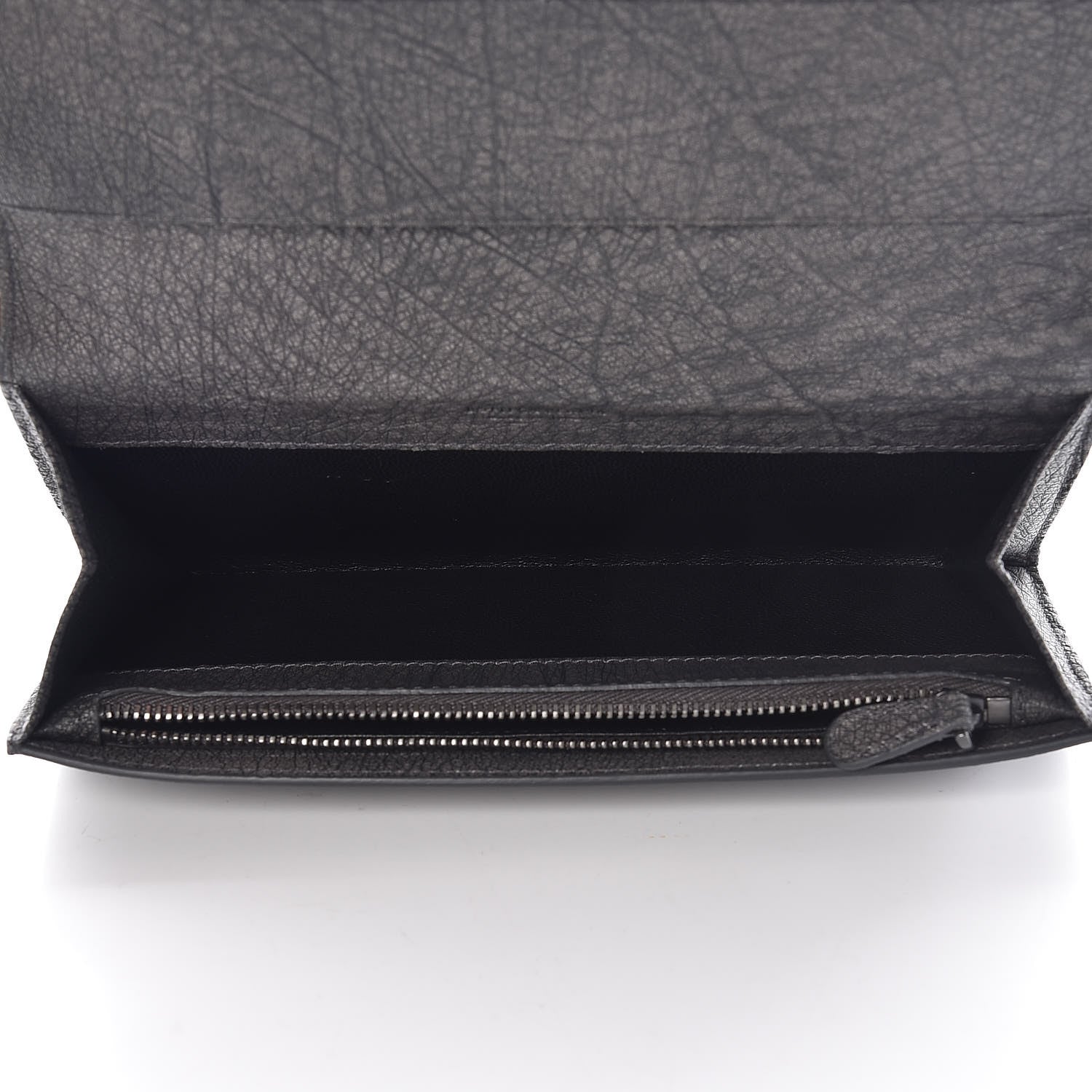 Bottega Veneta Ostrich Intrecciato Flap Wallet Ardoise 5 of 11
