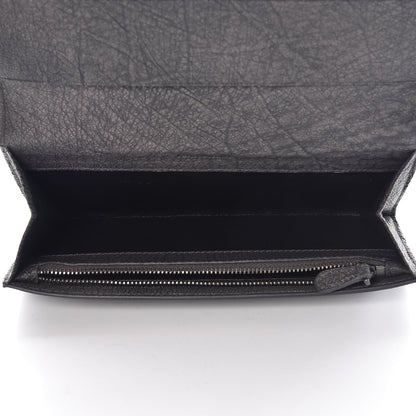 Bottega Veneta Ostrich Intrecciato Flap Wallet Ardoise 5 of 11