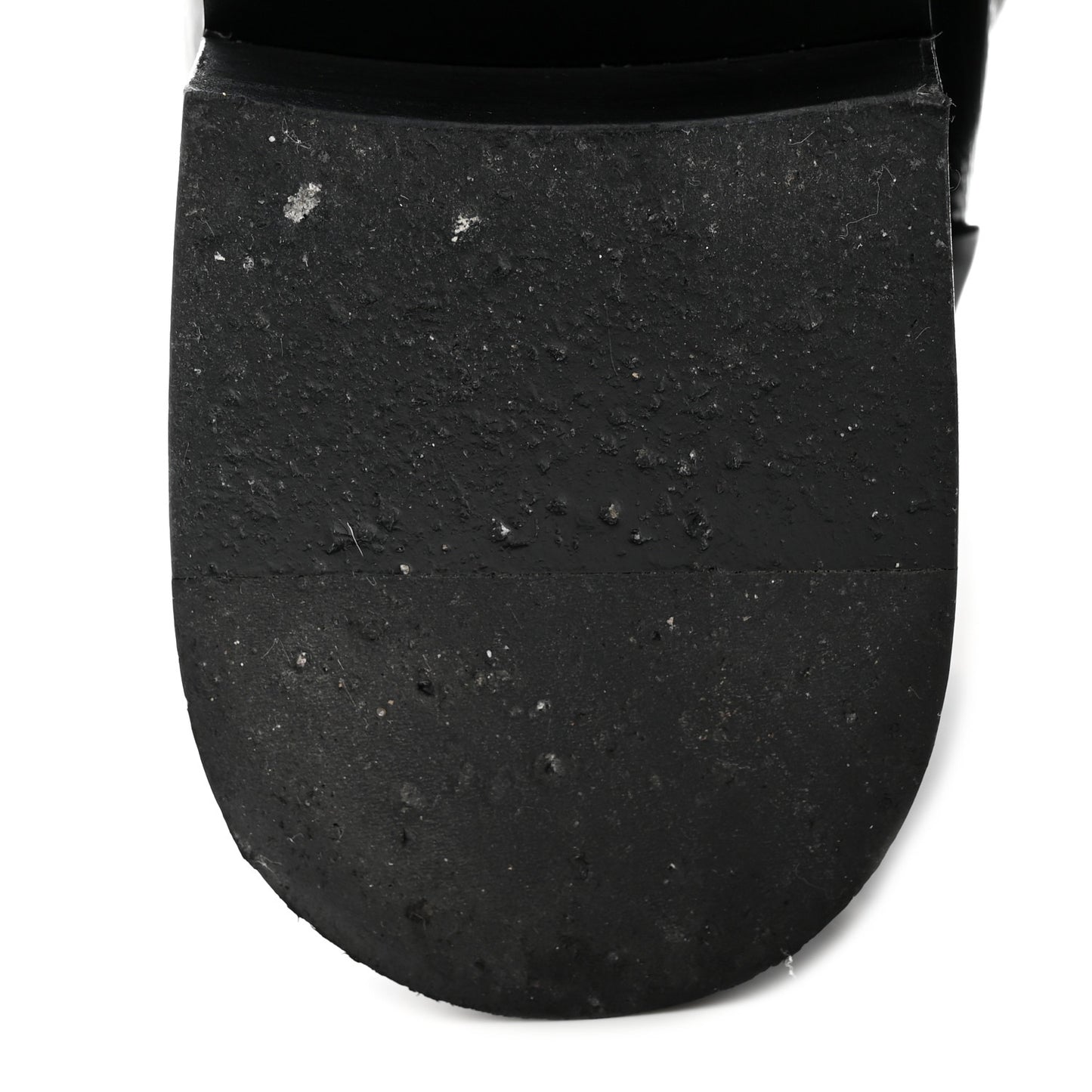 Shiny Goatskin Cap Toe Combat Boots 40.5 Black Dark Grey