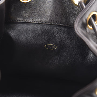 Chanel Lambskin CC Drawstring Backpack Black 7 of 14