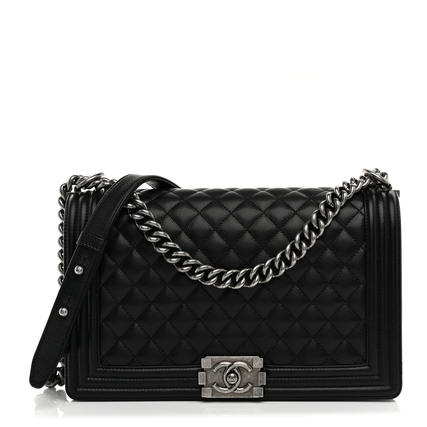 Caviar Quilted New Medium Boy Flap Black