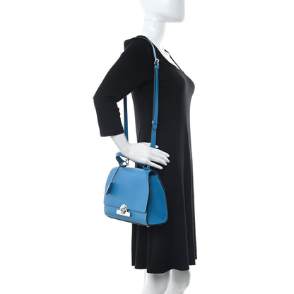 Moynat Carat Calfskin Rejane PM Sky Blue 2 of 17