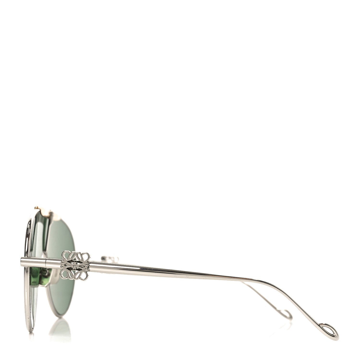 Loewe Metal Anagram Spoiler Aviator Oversized Sunglasses LW40111U Gold Silver 3 of 7