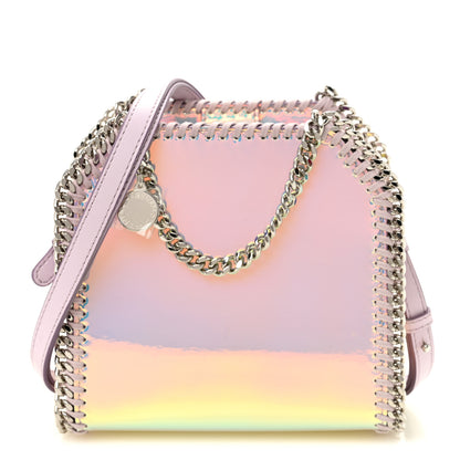 Stella McCartney Holographic Faux Leather Mini Falabella Silver 1 of 9