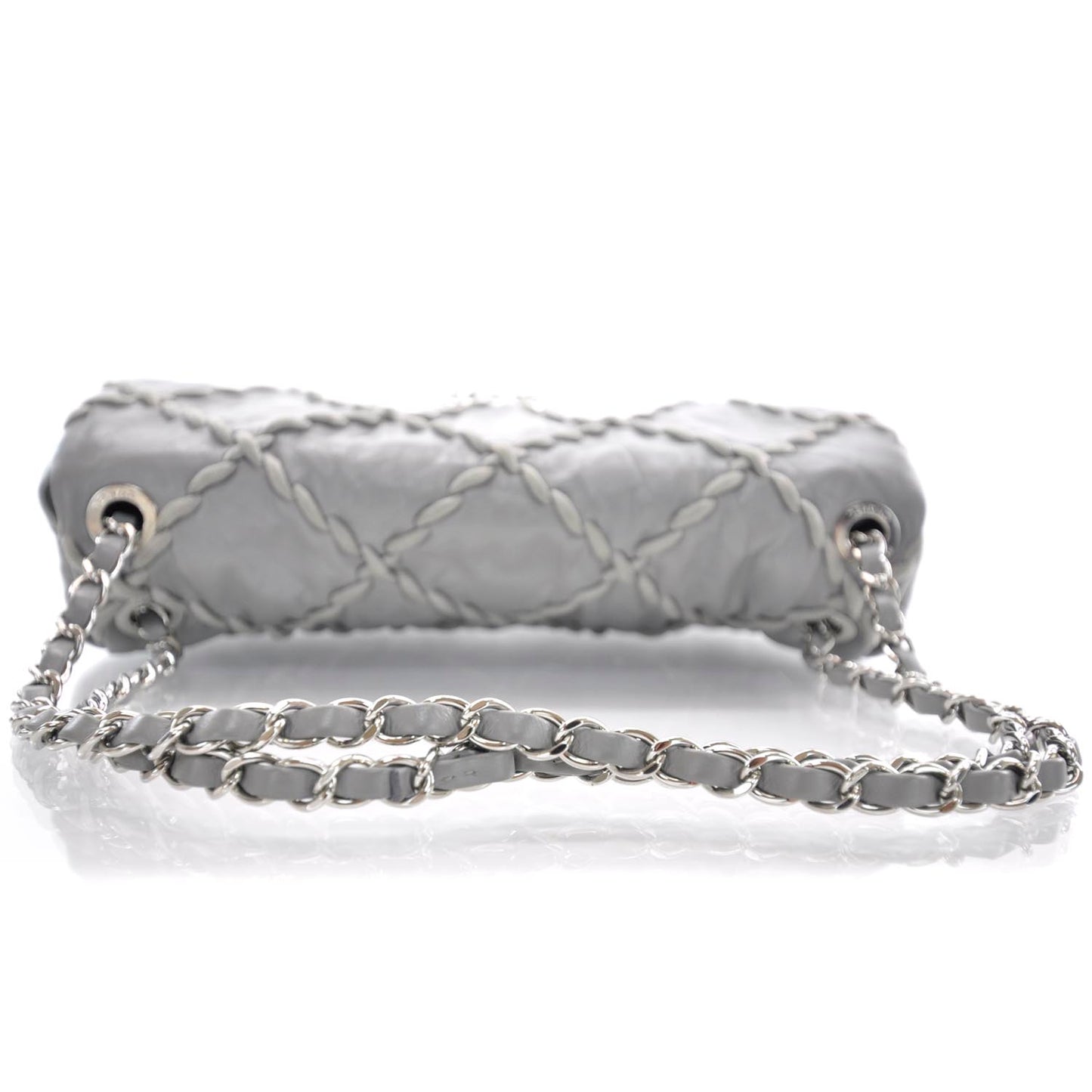 Leather Ultra Stitch Flap Grey