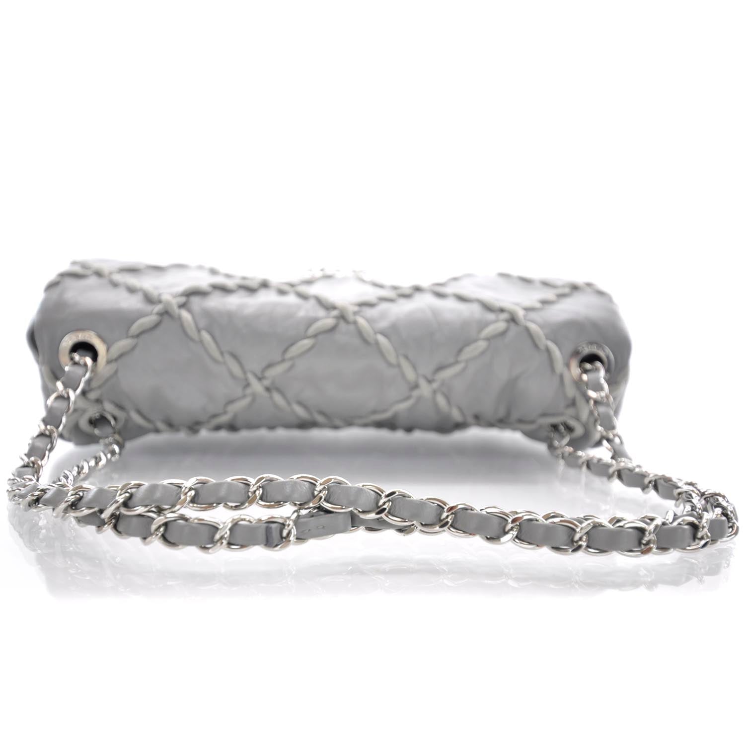 Chanel Leather Ultra Stitch Flap Grey 5 of 11